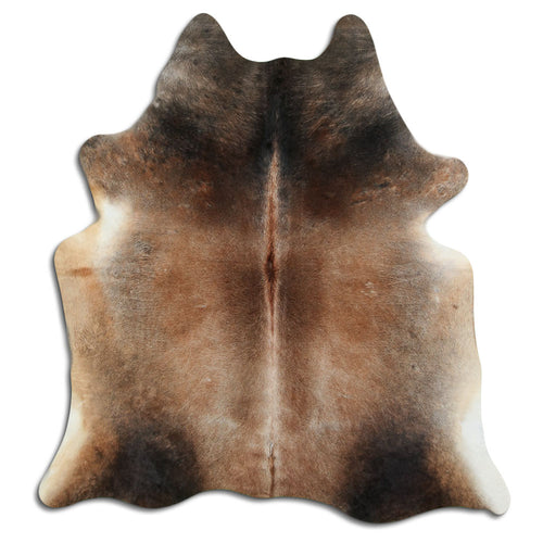 Tan Grey Cowhide Rug L