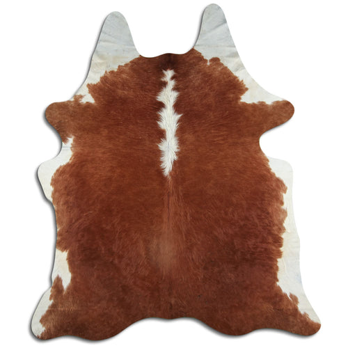 Brown & White Cowhide Rug XXL