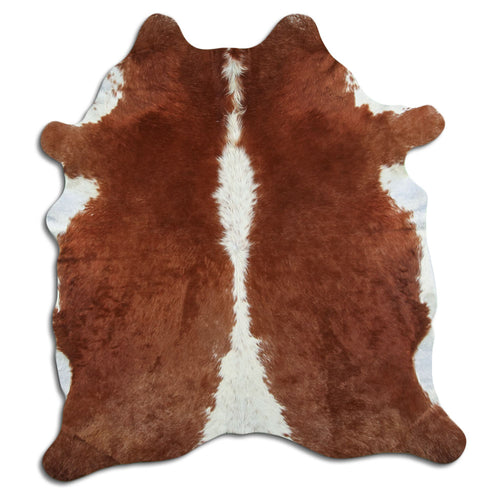 Brown & White Cowhide Rug XXL
