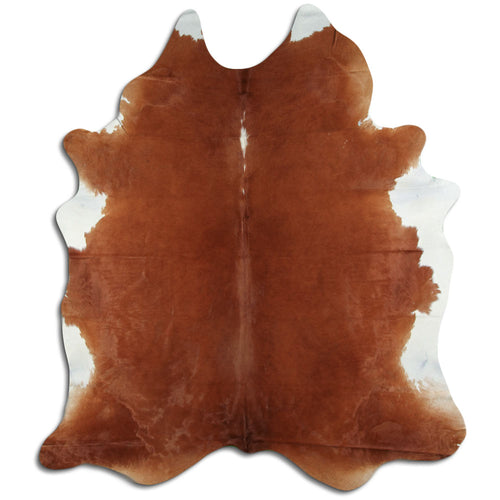 Brown & White Cowhide Rug XXL