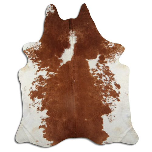Brown & White Cowhide Rug XXL
