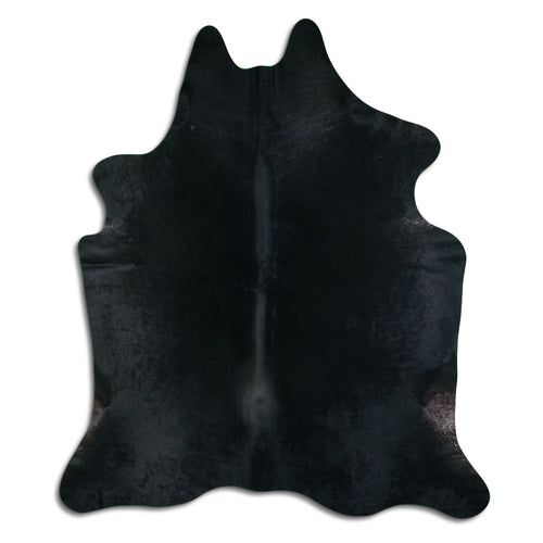 Black Cowhide Rug XXL