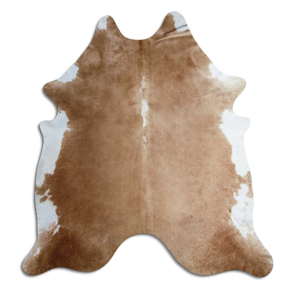 Brown & White Cowhide Rug XL