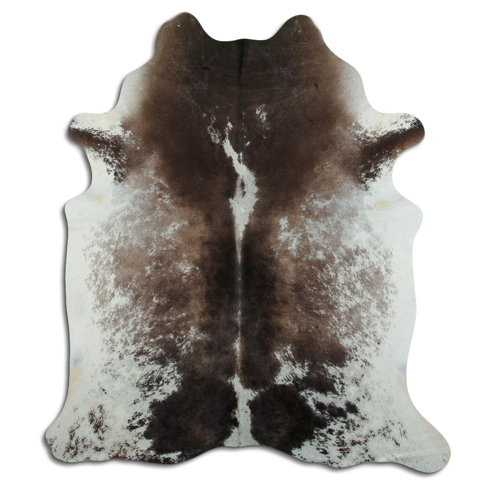 Brown & White Cowhide Rug XXL