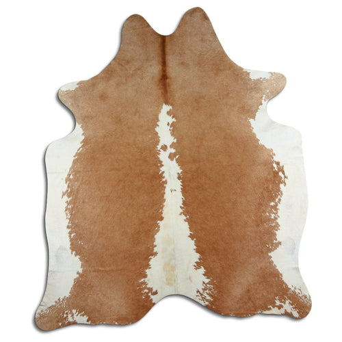 Brown & White Cowhide Rug XXL