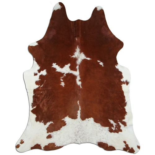 Brown & White Cowhide Rug M