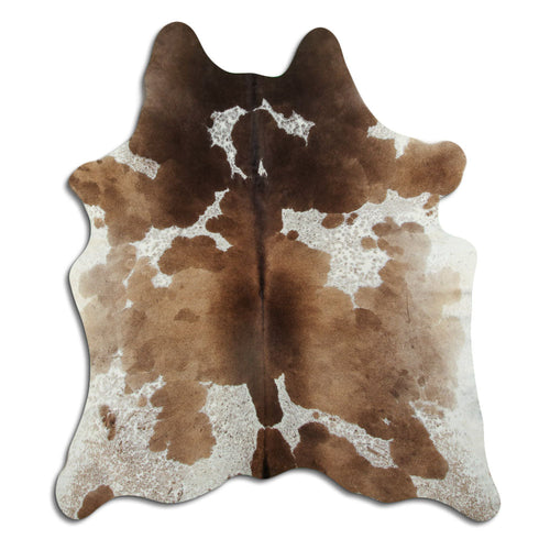 Brown & White Cowhide L