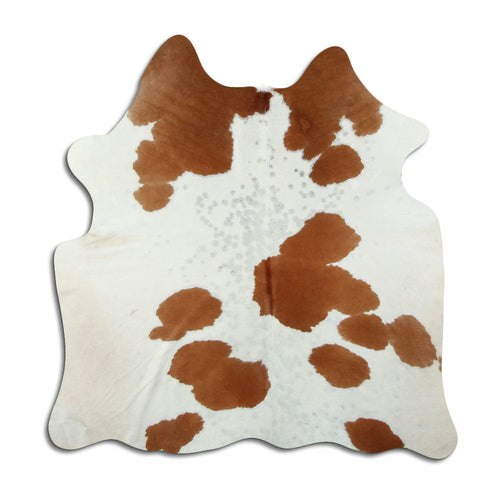 Brown & White Cowhide M