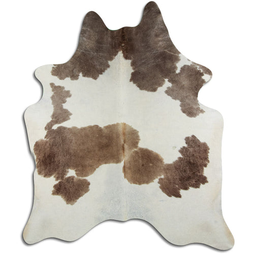 Brown & White Cowhide Rug XL