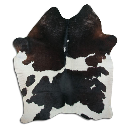 Brown & White Cowhide Rug M