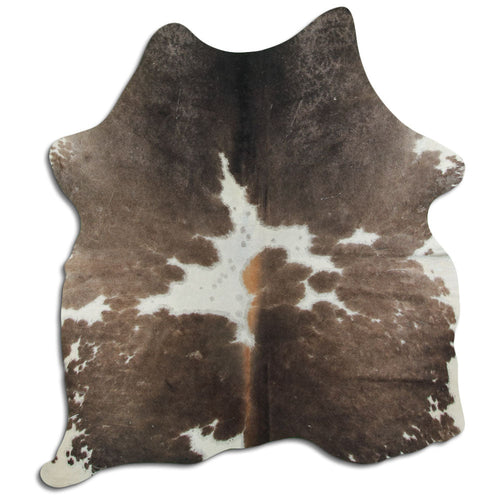 Brown & White Cowhide Rug M