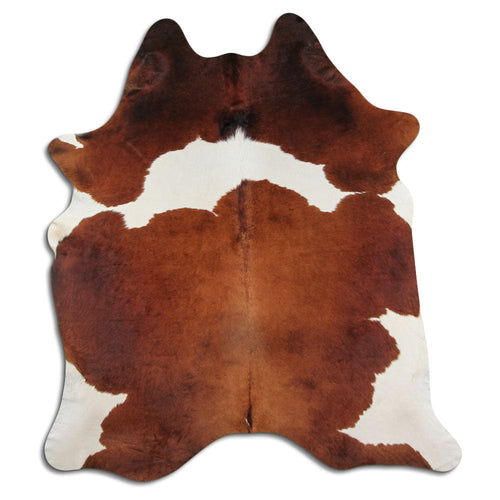 Brown & White Cowhide Rug XXL