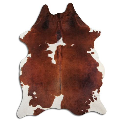 Brown & White Cowhide Rug XXXL
