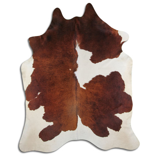 Brown & White Cowhide Rug XXL