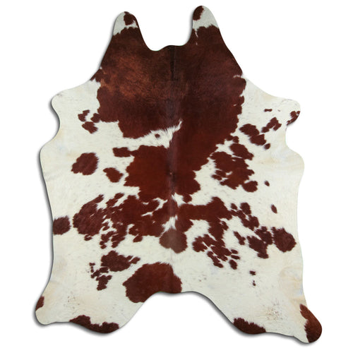 Brown & White Cowhide Rug XXL