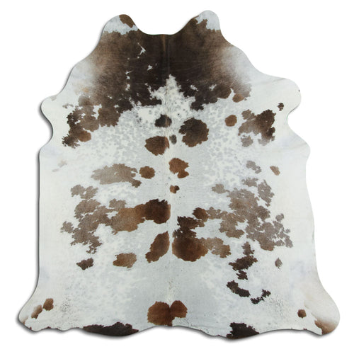 Brown & White Cowhide Rug L