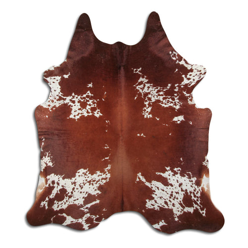 Brown & White Cowhide XL