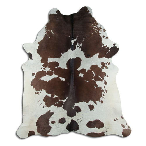 Brown & White Cowhide Rug XL