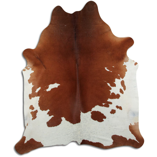 Brown & White Cowhide Rug XXL