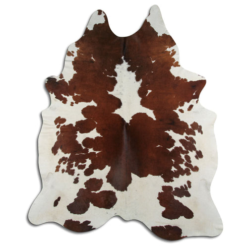 Brown & White Cowhide Rug XXL
