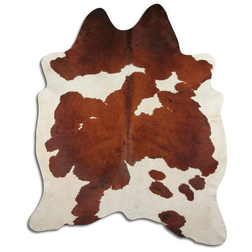 Brown & White Cowhide Rug XXL