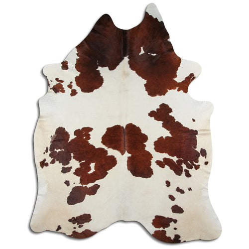 Brown & White Cowhide Rug XXL