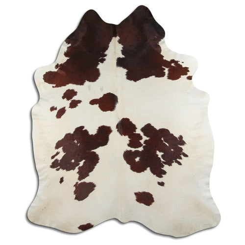 Brown & White Cowhide Rug XXL