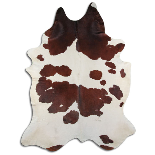 Brown & White Cowhide Rug XXXL