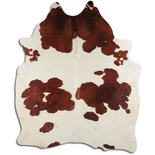 Brown & White Cowhide Rug XXXL