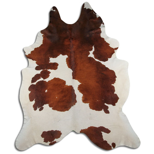 Brown & White Cowhide Rug XXXL