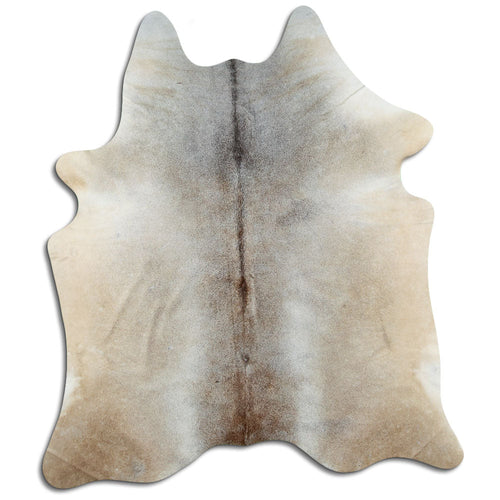 Tan Grey Cowhide Rug L
