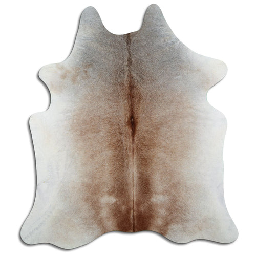 Tan Grey Cowhide Rug M
