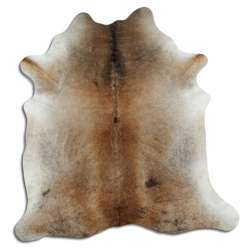Tan Grey Cowhide Rug L