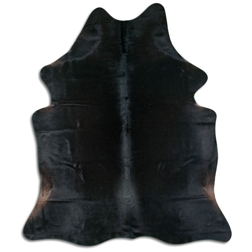 Black Cowhide Rug L
