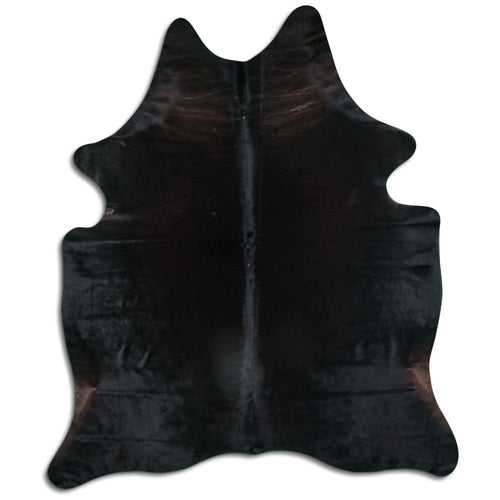 Black Cowhide Rug L