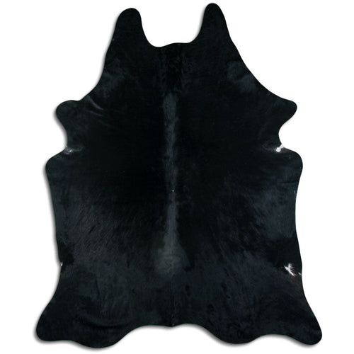 Black Cowhide Rug XXL