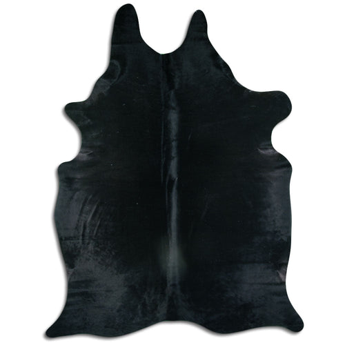 Black Cowhide Rug XXL