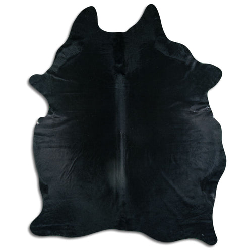 Black Cowhide Rug XXL