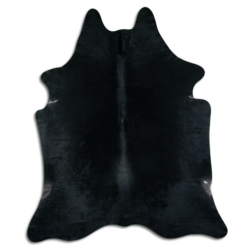 Black Cowhide Rug XXL