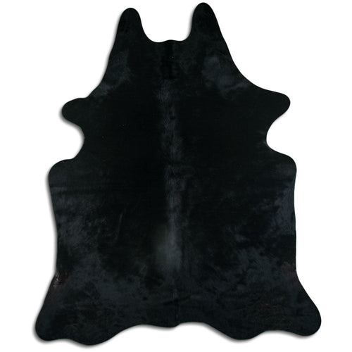 Black Cowhide Rug XXL