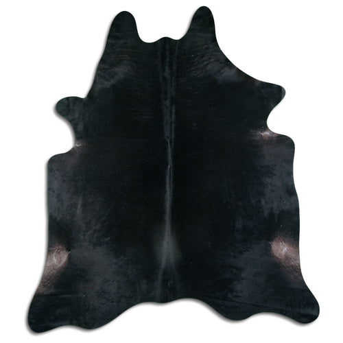 Black Cowhide Rug XXL