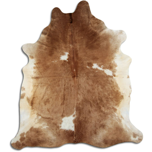 Brown & White Cowhide Rug XXL
