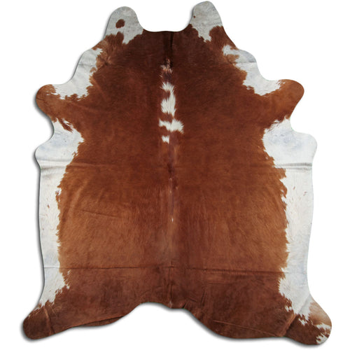 Brown & White Cowhide Rug XXXL