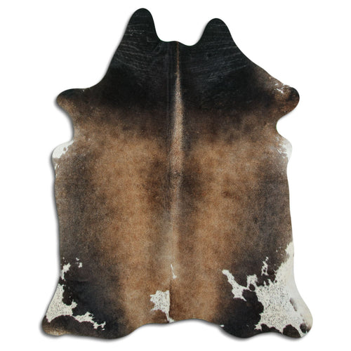 Tan Grey Cowhide Rug L