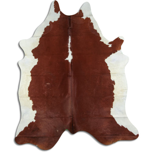 Brown & White Cowhide Rug XXL