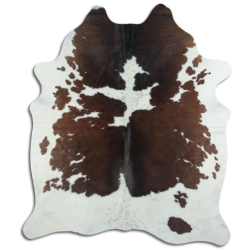 Brown & White Cowhide Rug XXL