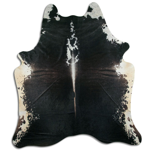 Brown & White Cowhide Rug XXXL