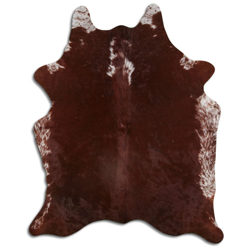 Brown & White Cowhide Rug M