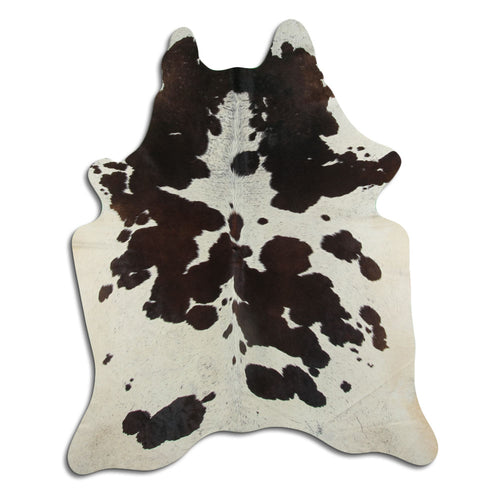 Brown & White Cowhide Rug XL
