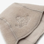 Merino Wool Baby Hat “Sheep” with Embroidery; Beige